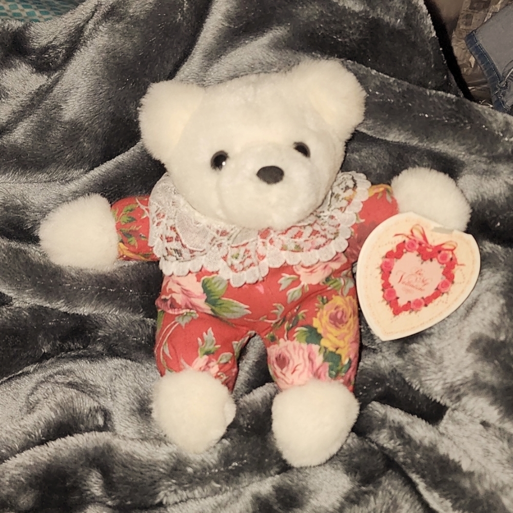 DanDee International Limited 7" 'Be My Valentine' Teddy Bear w/ Red Rose Floral